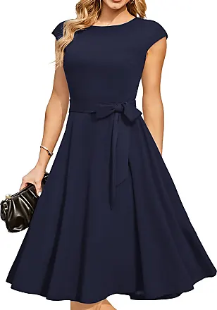 Navy Blue Funeral Dress