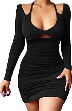 Femme Vêtements Robes Robes courtes et mini Robe courte Synthétique Kaos en coloris Noir 