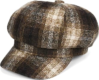 Newsboy Cap 04023068 Balloon hat styleBREAKER Women Bakerboy Peaked Cap with Glen Check Print 