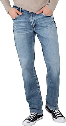 Mens Machray Machray Relaxed Fit Straight Leg Dark Wash Jeans 33W x 34L Silver Jeans Co 