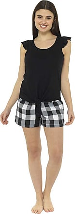 Sale Sale Ladies Foxbury Poka Dot Cotton Jersey Shorts Pyjama Set Holiday LN752 