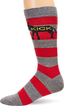 K.Bell Men's Pair Socks Red Heather Gray Blue Checkerboard Design Socks New 