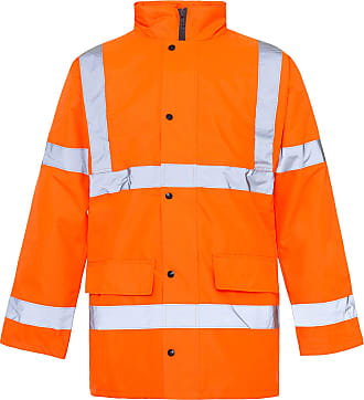 Love My Fashions® Mens Hi Viz Vis High Visibility Jacket Waterproof Padded Trendy Winter Warm Concealed Causal Hood Fluorescent Yellow Workwear Coat Plus Size