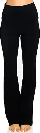 Hard Tail Roll Down Bootleg Flare Pant (Black, XSmall) 