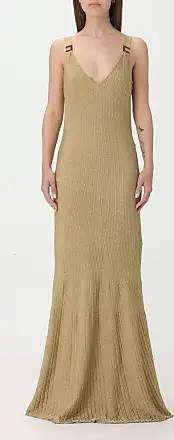 Elisabetta Franchi notched-lapels tweed minidress - Gold