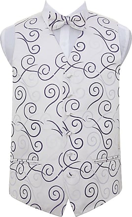 DQT New Jacquard Swirl Pattern Page Boy Vest Wedding Boy's Waistcoat & Bow Tie 