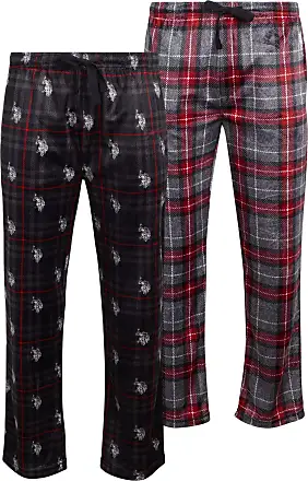 Lucky Brand Men's Pajama Set - Waffle Knit Top and Flannel Fleece Lounge  Pants, Size Small, Charcoal/Red Plaid at  Men's Clothing store
