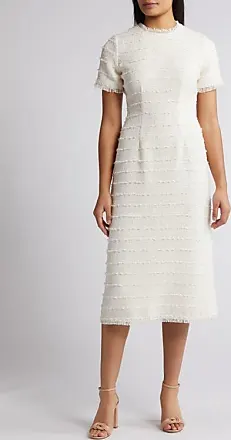 Naked Wardrobe - Squared Up Long Sleeve Body-Con Dress in White at Nordstrom