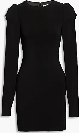Saloni Marissa Ruffled Metallic Silk-blend Jacquard Mini Dress in Black