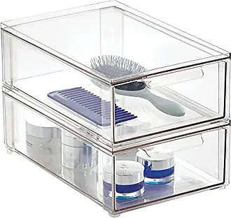 iDesign Bathroom Medicine Drawer Organizer Storage Caddy, 12 x 3 x 2.5,  Clear