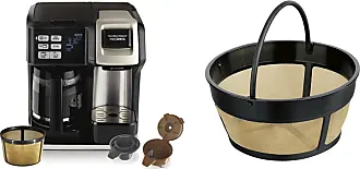  Hamilton Beach FlexBrew Trio 2-Way Coffee Maker, Compatible  with K-Cup Pods or Grounds, Single Serve & Full 12c Pot, Permanent  Gold-Tone Filter, Black & Silver: Home & Kitchen