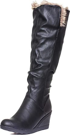 wedge leather boots uk