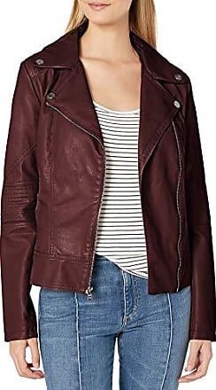 brown leather jacket guess