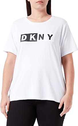 DKNY Boxy Fit T-Shirt mit Pailletten in Schwarz Damen Bekleidung Oberteile T-Shirts 