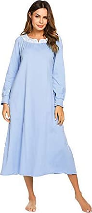 Mode Homewear Hauskleider Hell Blaues Babydoll Nachthemd 