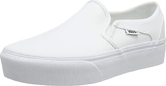 white slip on shoes leather