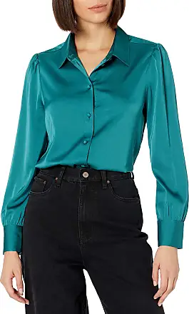 Women Satin Shirt Button Down Long Sleeve Tops Collared Solid Silk Shirt  Elegant Work Office Business Casual Blouse Blouses & Shirts Ladies Clearance