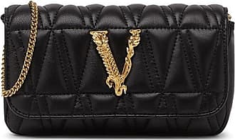 VERSACE Greca Goddess large embellished quilted leather tote