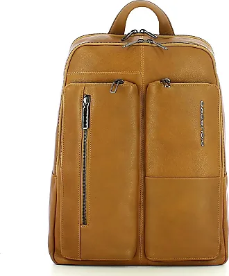 Small backpack, Wool tweed, lambski & gold-tone metal, orange, black, white  & multicolor — Fashion