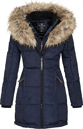 Geographical Norway Belinda Lady - Women's Autumn/Winter Season Hot Head  Pass - Fake Fur Hooded Coat - Windproof Jacket Short Coat - Elegant Women