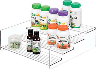 mDesign Plastic Wall Mount, 3 Tier Storage Organizer Shelf to Hold  Vitamins, Supplements, Aspirin, Medicine Bottles, Essential Oils, Nail  Polish 