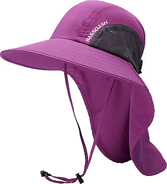 BASSDASH UPF 50+ Unisex Water Resistant Wide Brim Sun Hat with
