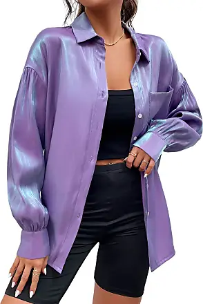 Satin vintage shirt blouse purple lilac lavender Louis vuitton