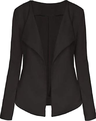 VITryst Womens Pocket Mid Long Open Front Slim Lapel Lapel Blazer Jackets