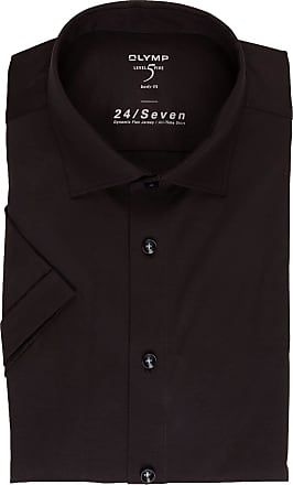 Kurzarm-Hemd Level Five 24/Seven Body Fit schwarz Breuninger Herren Kleidung Hemden Business Hemden 
