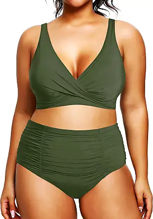Holipick Two Piece Plus Size Swimsuits for Women High Waisted Bikini Tummy  Control Bathing Suits Twist Front Swimwear : : Clothing, Shoes 