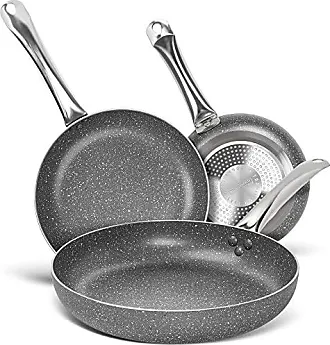 Michelangelo Small Frying Pan with Lid, 8 Inch Frying Pan, 8 