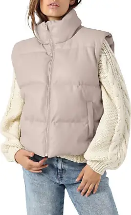 Women's Sleeveless Polar Fleece Vest No Hood Zip Up Jacket Sherpa Thermal  Plush Waistcoat Casual Trendy Striped Vests