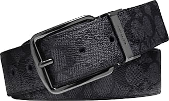 COACH 38 Mm Sculpted Cts Reversible Signature Belt (charcoal/black) Men's  Belts for Men