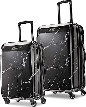 American Tourister American Tourister Moonlight Hardside Expandable Luggage with Spinner Wheels, Black Marble, 2-Piece Set (21/24)