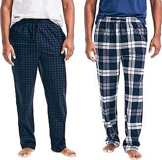 Nautica NEW Mens Sleepwear Fleece Pant 2-Pack XXL Anchor pattern/ Navy Plaid 