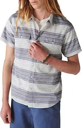 AV Vattev striped short-sleeve cotton shirt - White