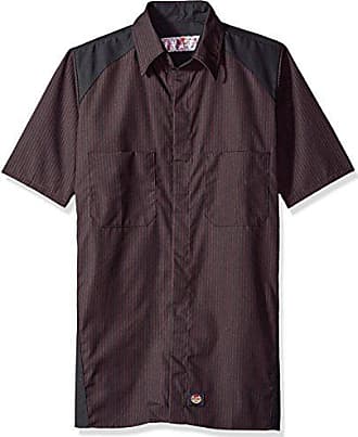 Red Kap Mens Enhanced Visibility Short Sleeve Ripstop Work Shirt Big//Tall