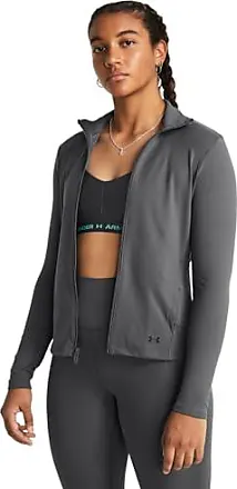 Under Armour Women's UA Rush Woven Full Zip Jacket Pale Olive / Quirky Lime  / Jet Grey