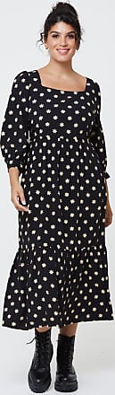 Joanie Clothing Candi Retro Starburst Print Midi Dress - 10 - Vintage Style