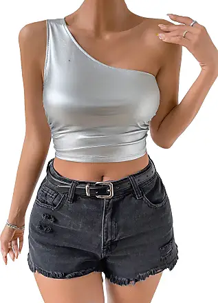 Womens Hollow Out Fishnet Bra Tops Cutout Underboob Vest Crop Tops Clubwear