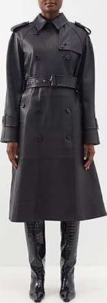 Louis Vuitton Trench coats Black Grey Leather Silk Polyester Viscose  ref.71786 - Joli Closet