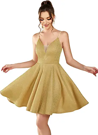 gold semi formal dresses