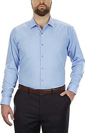 Kenneth Cole Kenneth Cole Unlisted Mens Dress Shirt Big and Tall Solid, Light Blue, 18.5 Neck 32-33 Sleeve