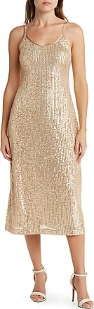 BCBGeneration Cowl Neck Cami Dress in Champagne