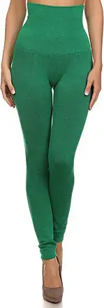 YELETE 2-PK Women's Seamless Fleece Lined Leggings (Black & Jade Green, One  Size)