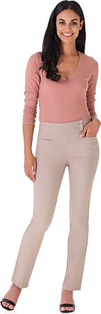 Rekucci Womens Ease Into Comfort Everyday Chic Straight Pant w/Tummy Control 