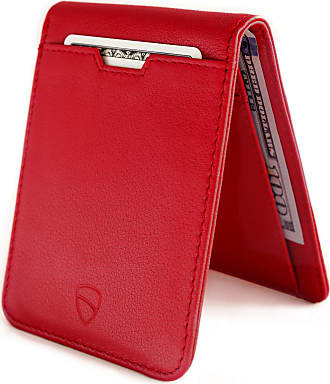 Vaultskin MAYFAIR Minimalist Leather Zipper Wallet. Slim RFID- Blocking  Multi-Card Holder With Coin Compartment