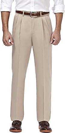 Haggar Mens Premium No Iron Khaki Regular and Big & Tall Sizes, Sand, 36W x 31L