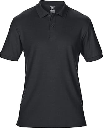 Gildan Mens DryBlend Adult Double Pique Polo Shirt, Black, Medium (Size: M)