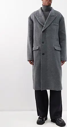 Dmitri Grey Rabbit Full Length Overcoat For Men